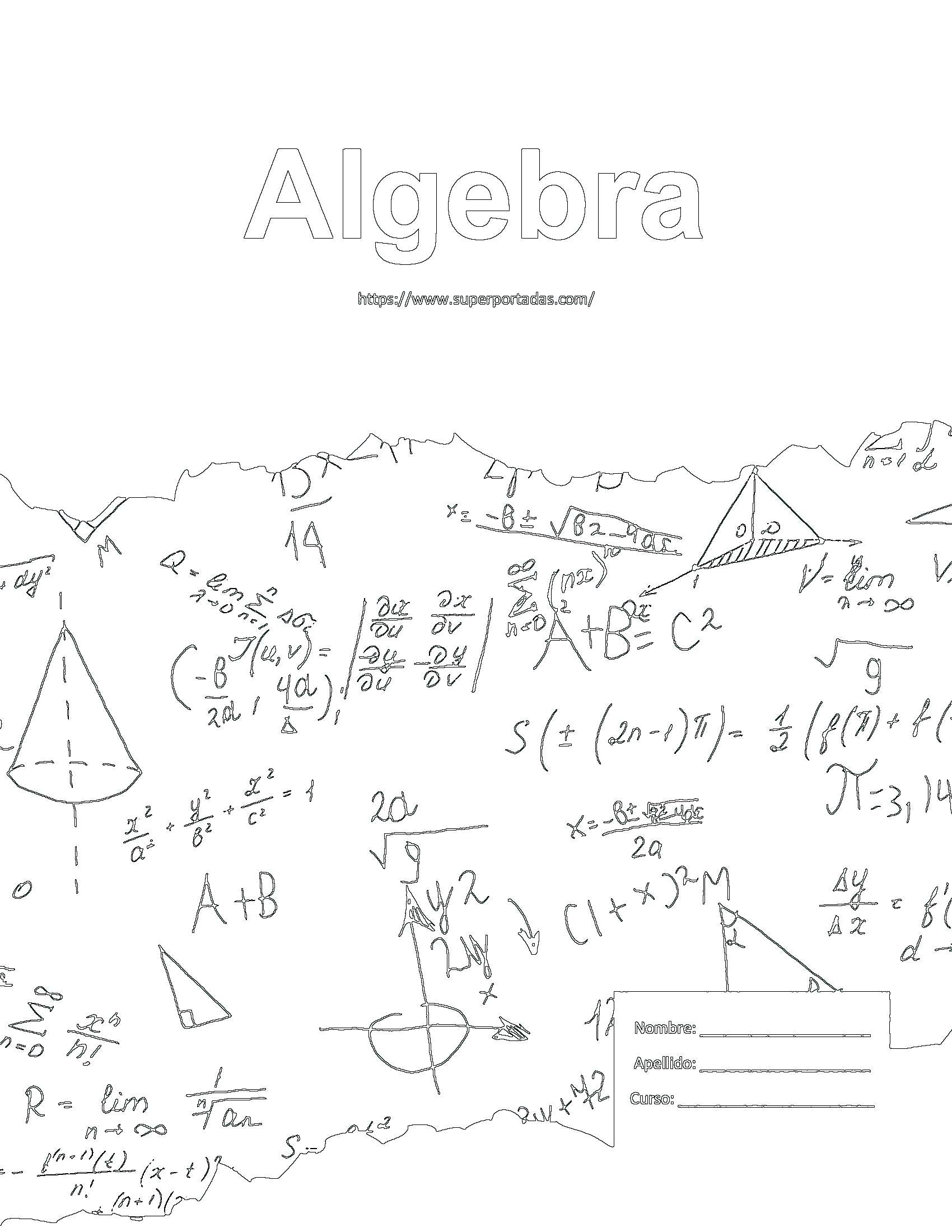 Portada AllNumbers - algebra para colorear