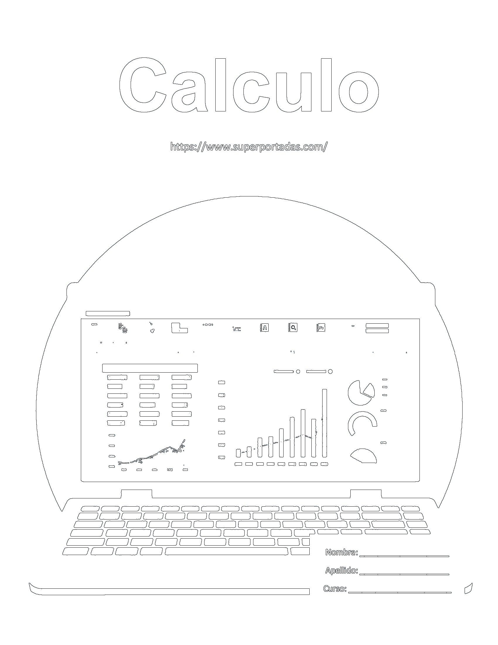 Portada Laptopinforme - calculo para colorear