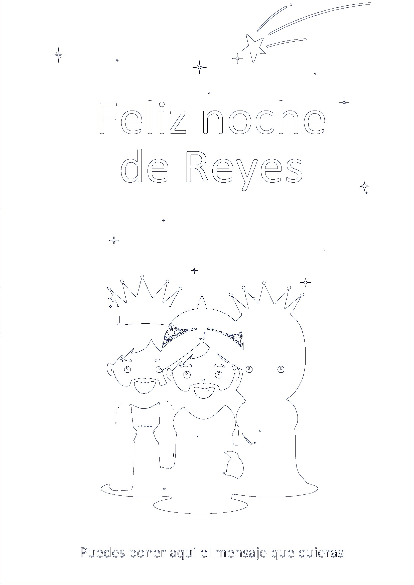 Portada Reyes - navidad para colorear