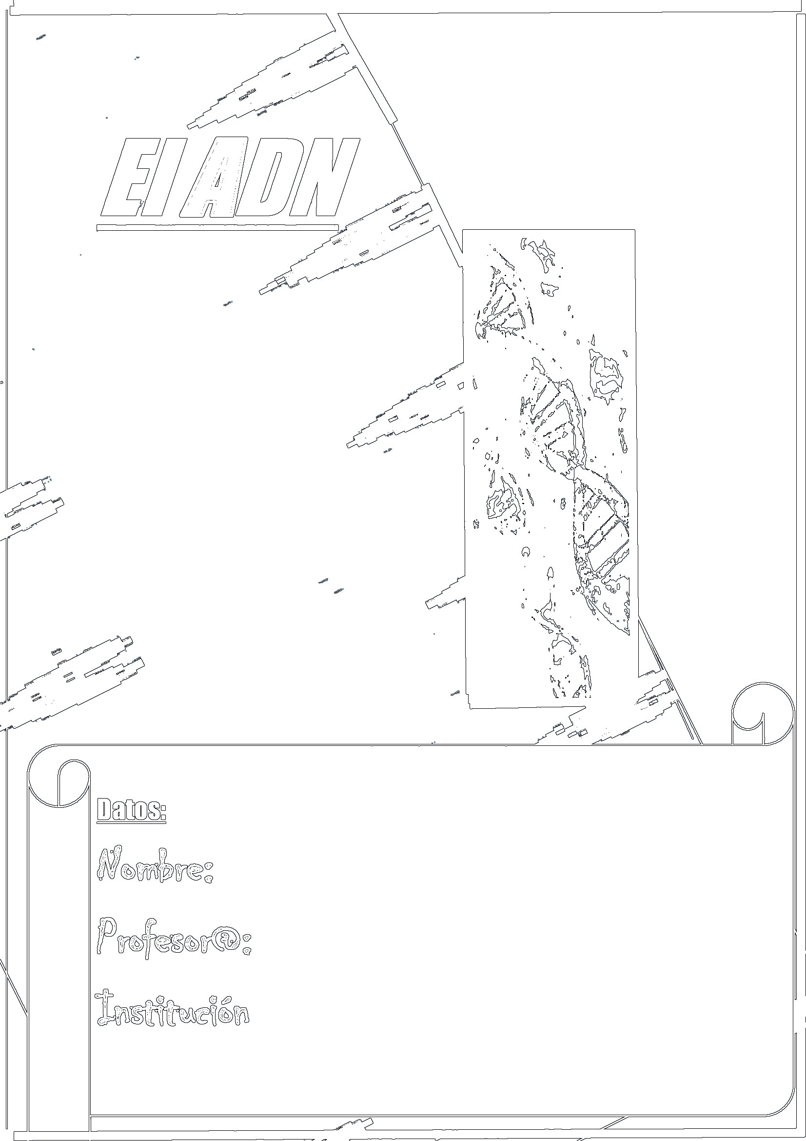 Portada adn - biologia para colorear