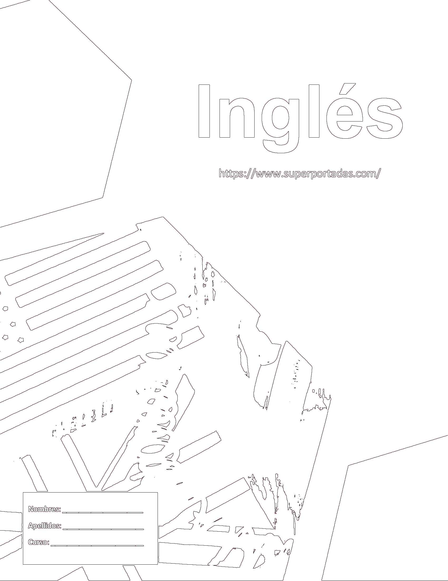 Portada audioear - ingles para colorear