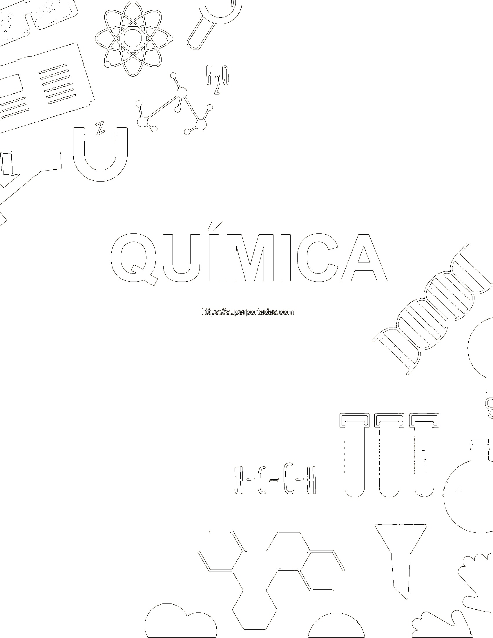 Portada formula - quimica para colorear