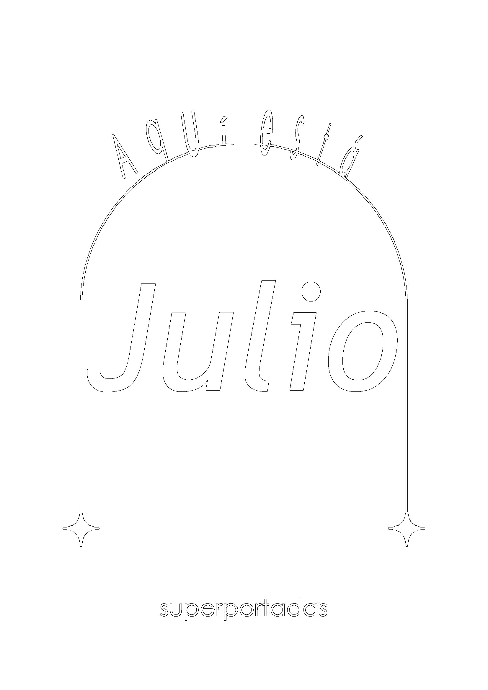 Portada juliomotivacional - julio para colorear