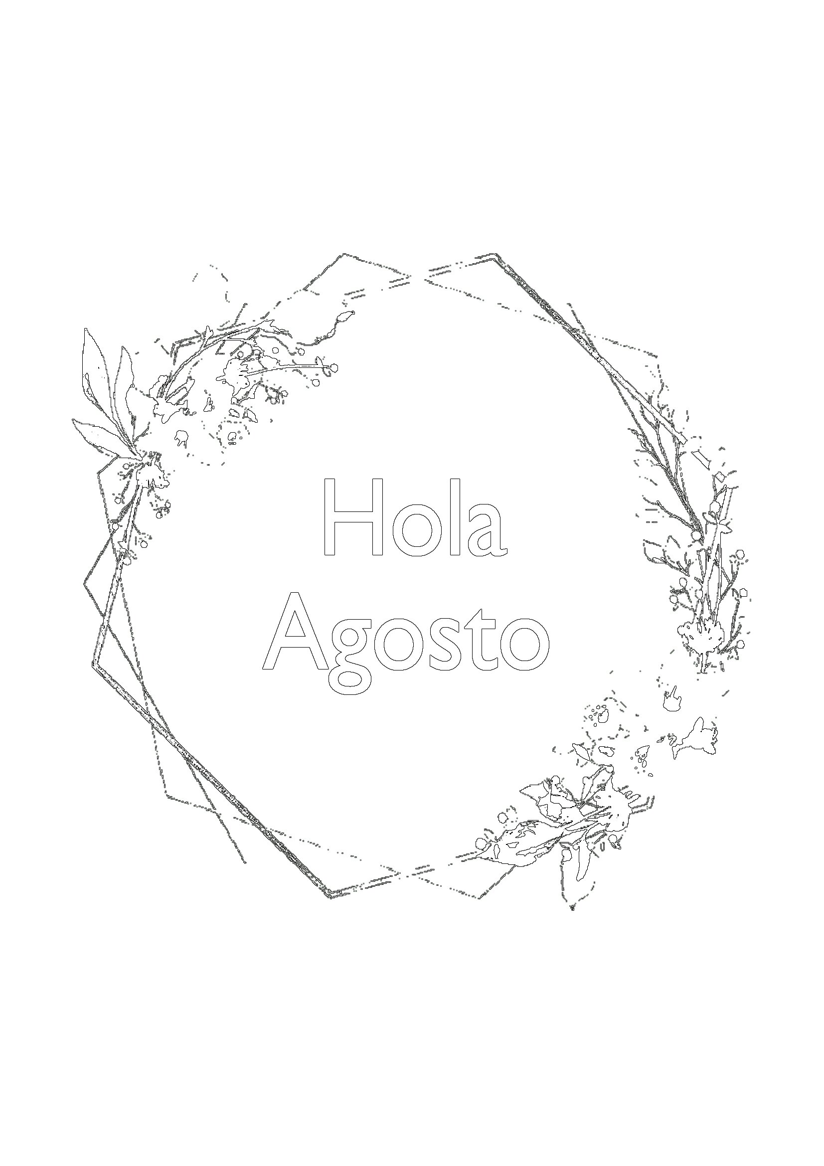 Portada simpleaugust - agosto para colorear