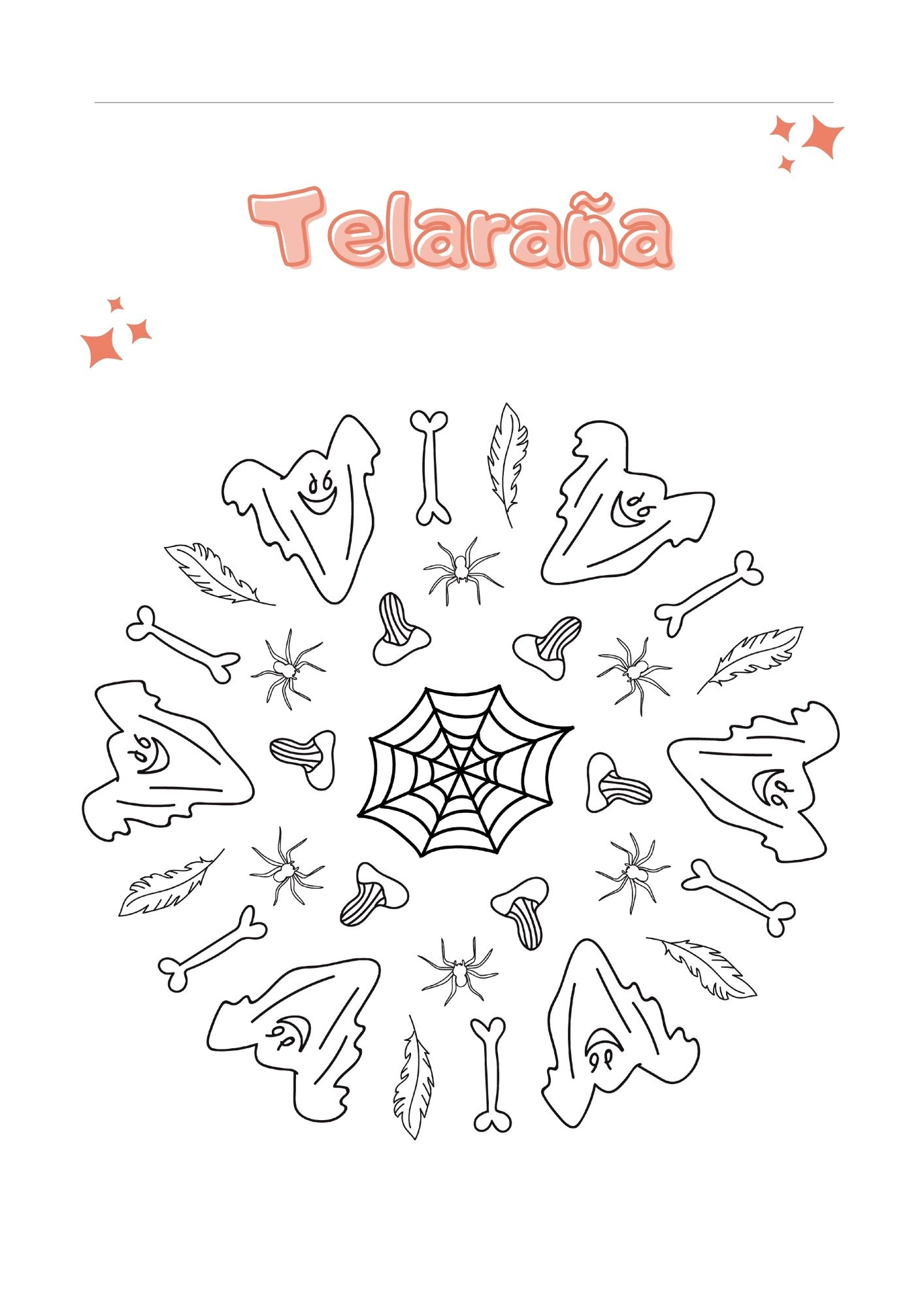 Telarana para colorear
