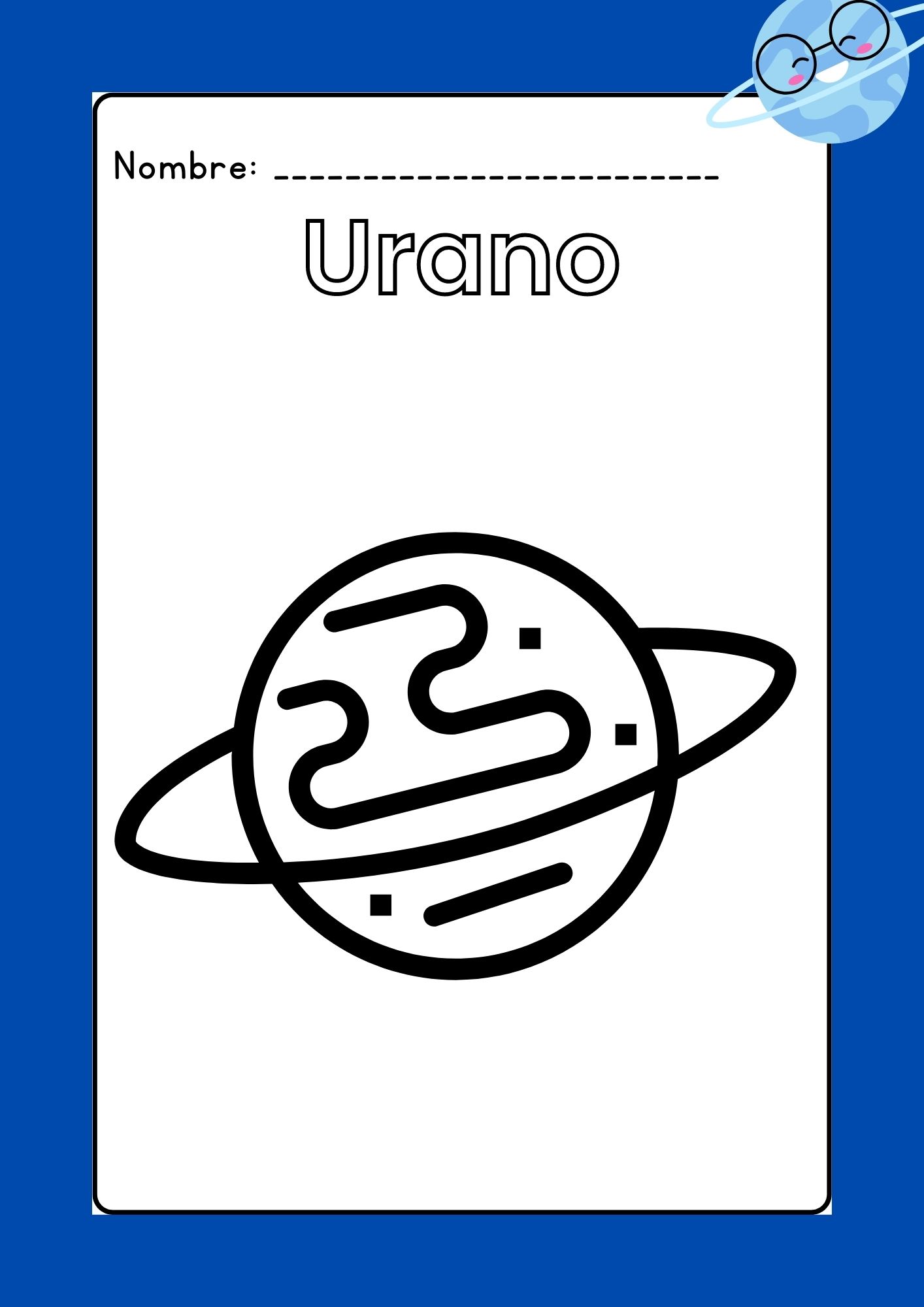 Urano para colorear