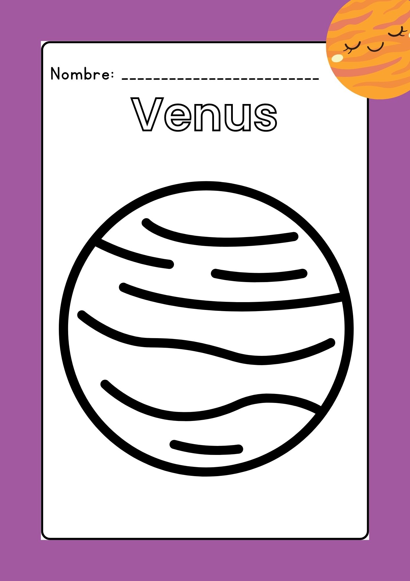 Venus para colorear